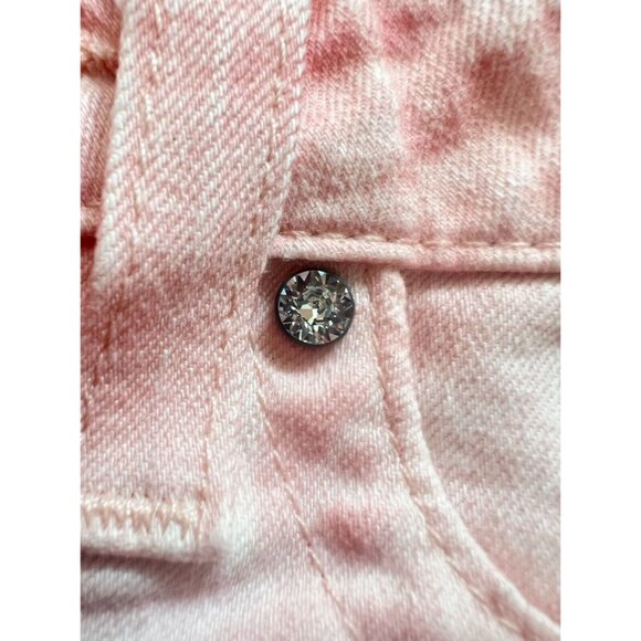 NWT True Religion Swarovski Crystals Leggings Pink Skinny Jeans Misses Size 25 - Picture 9 of 15